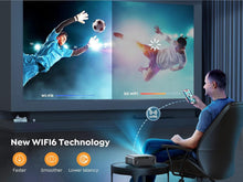 YABER PRO V9 Projector 4K, 25000 Lumens FHD 1080P Portable Projector, WiFi6 Bluetooth 5.2 Projector, Smart Projector, Home Cinema Projector for Smartphone/TV Stick/PPT - 4