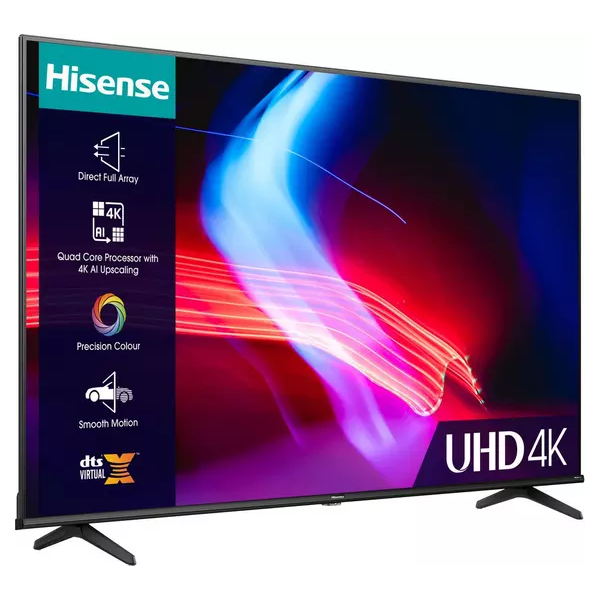 Hisense 43 Inch VIDAA Smart TV 43A6KTUK - Dolby Vision, Pixel Tuning, Voice Remote, Share to TV, and Youtube, Freeview Play, Netflix and Disney (2023 New Model), Black - 2