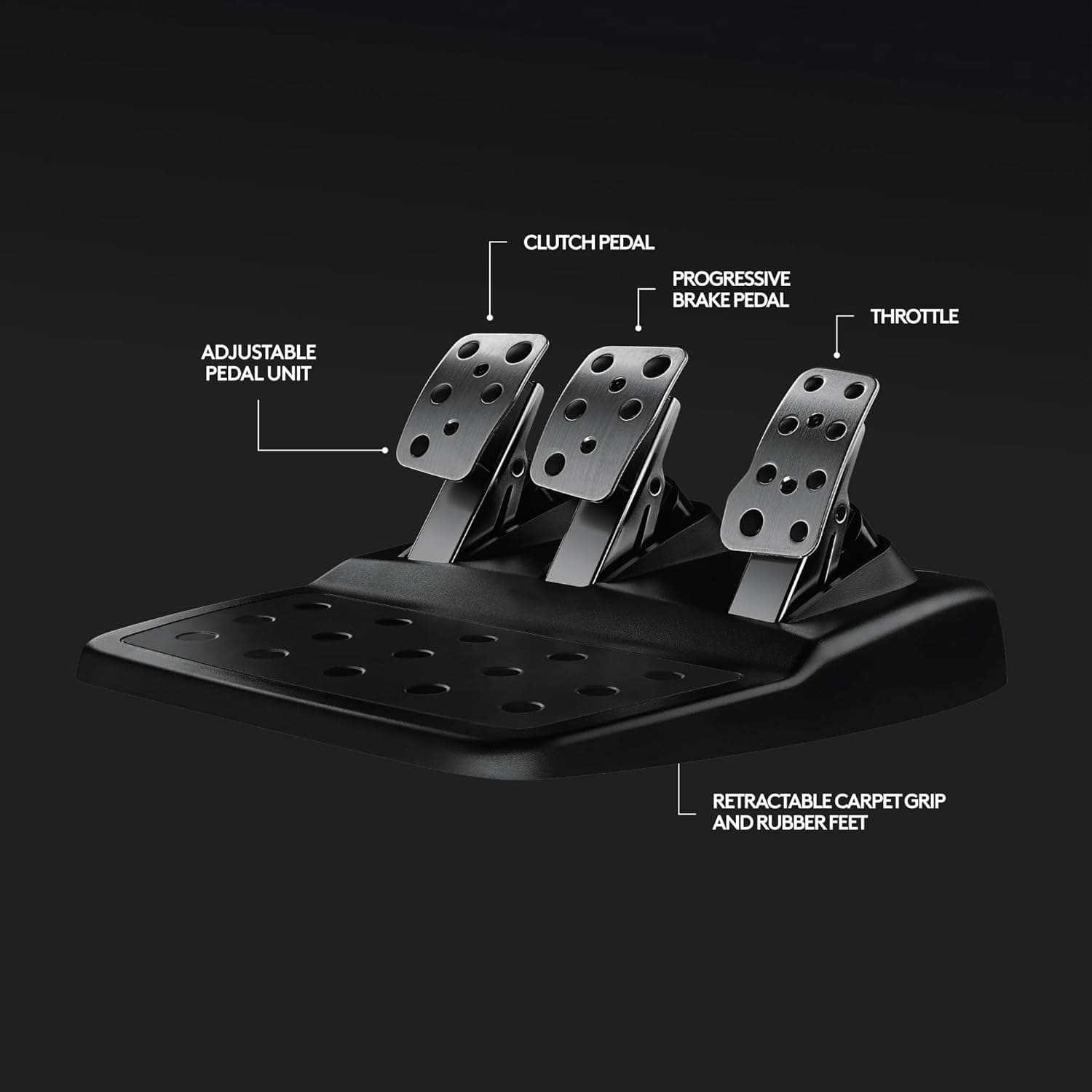Logitech G G920 Driving Force Racing Wheel & Pedals + Gear Shifter Bundle, Real Force Feedback for Xbox/PC, - Black - 3