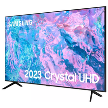 Samsung 43 Inch CU7100 UHD HDR Smart TV (2023) - 4K Crystal Processor, Adaptive Sound Audio, PurColour, Built In Gaming TV Hub, Streaming & Video Call Apps And Image Contrast Enhancer - 3