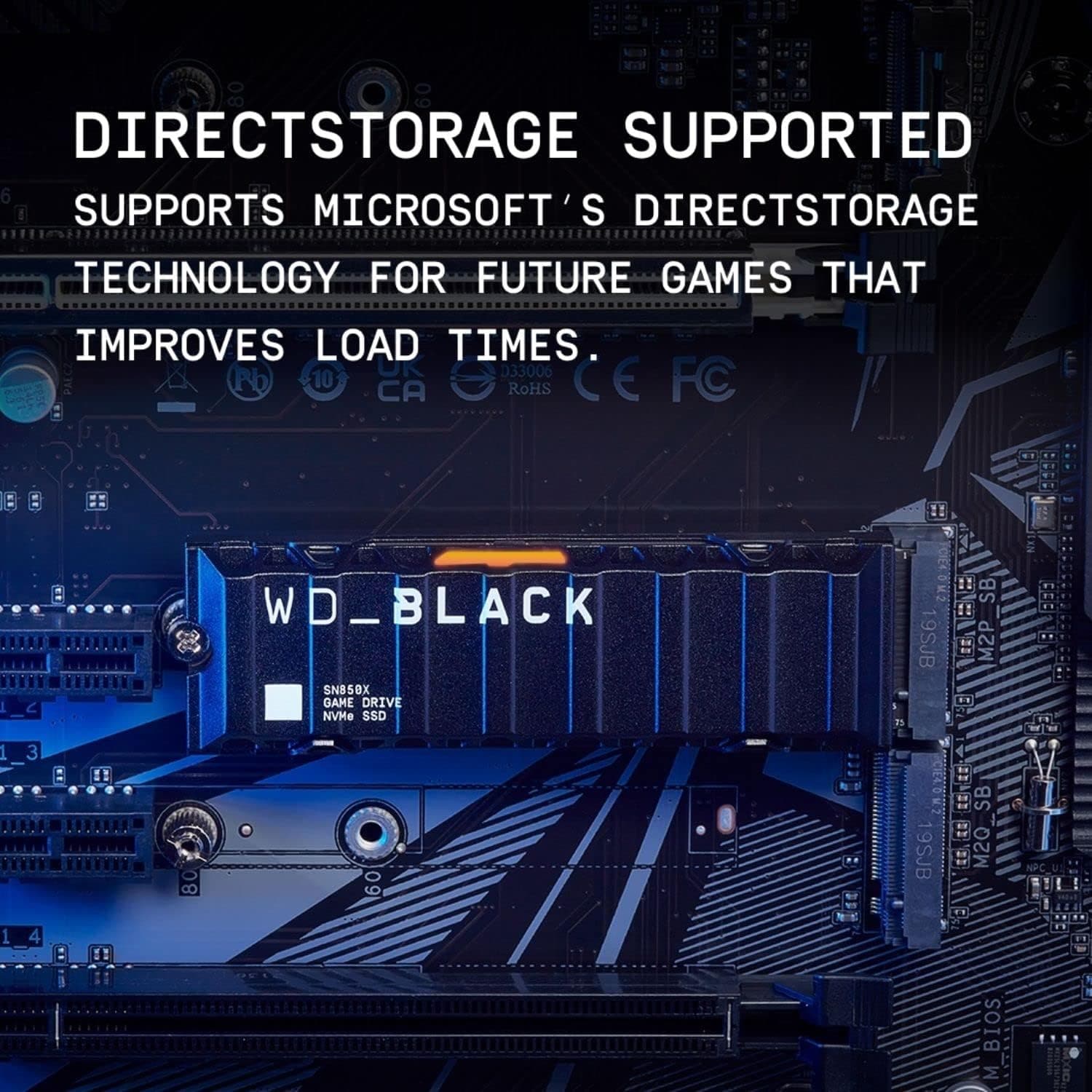 WD_BLACK SN850X 2TB, M.2 2280, NVMe SSD, Gaming Drive, Gen 4 PCIe, Read speeds up to 7300 MB/s - compatible with PlayStation 5 and computer - 5