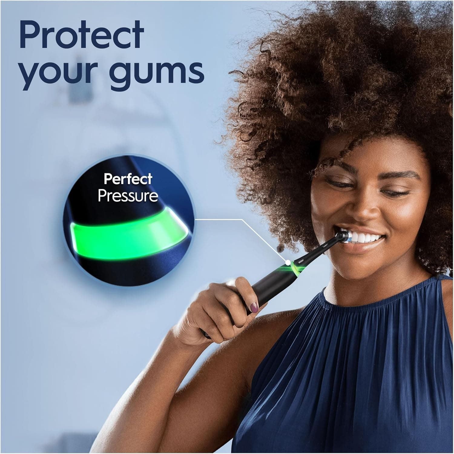 Oral-B iO3 Electric Toothbrushes Adults, 1 Toothbrush Head & Travel Case, 3 Modes With Teeth Whitening | Gift Edition - Black - 3