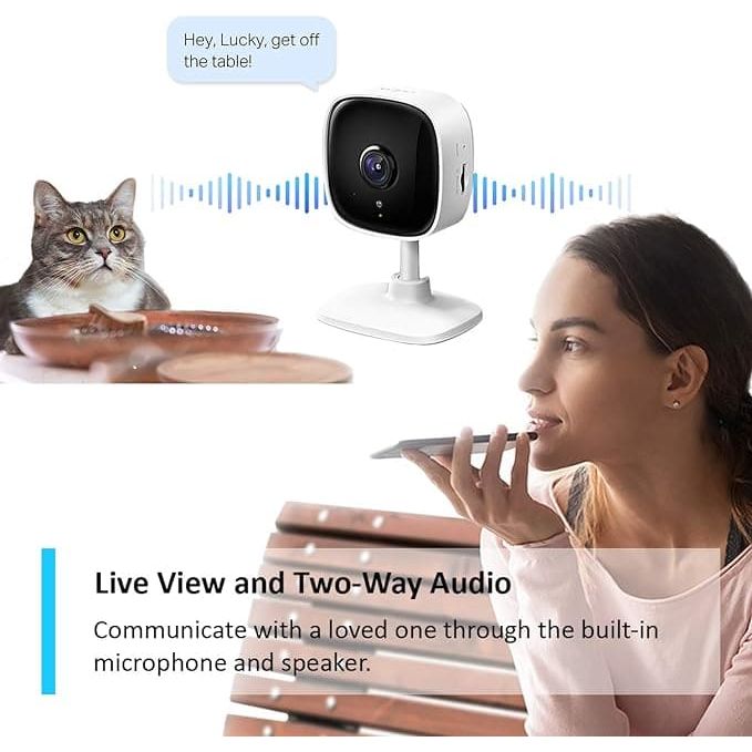 Tapo Mini Smart Security Camera, Indoor CCTV, Works with Alexa&Google Home, No Hub Required, 1080p, 2-Way Audio, Night Vision, SD Storage, Device Sharing (TC60) - 2