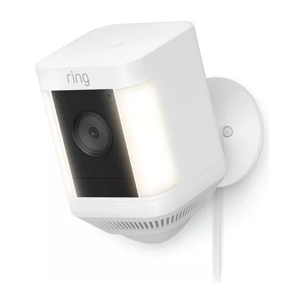 RING Spotlight Cam Plus Plug-In Full HD 1080p WiFi Security Camera - White - 1