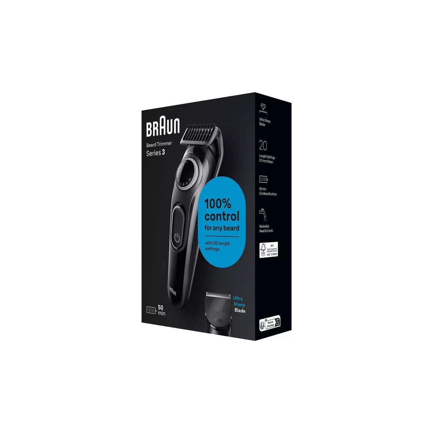 Braun Series 3 Beard and Stubble Trimmer BT3400 - 1