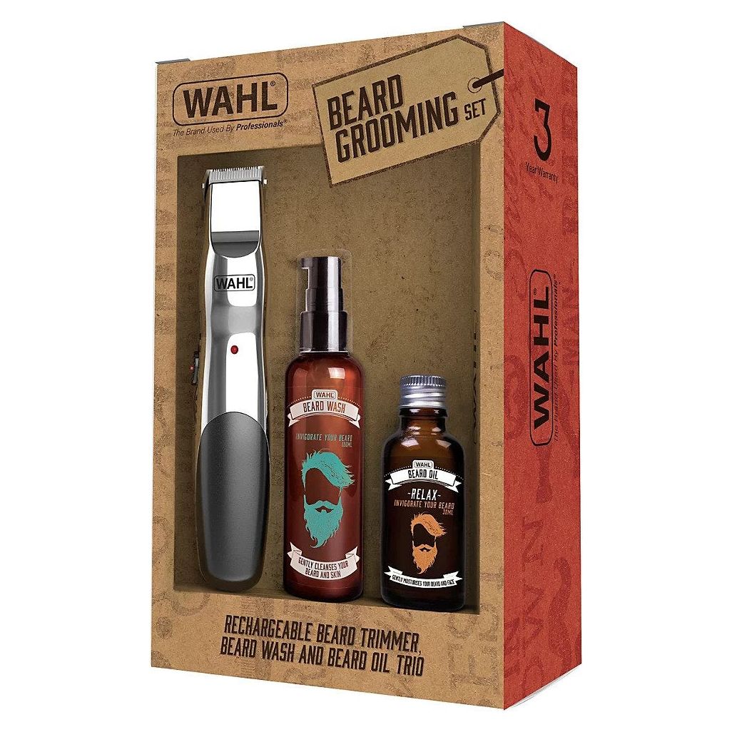 Beard Trimmer, Beard Oil & Beard Wash Grooming Kit - 1