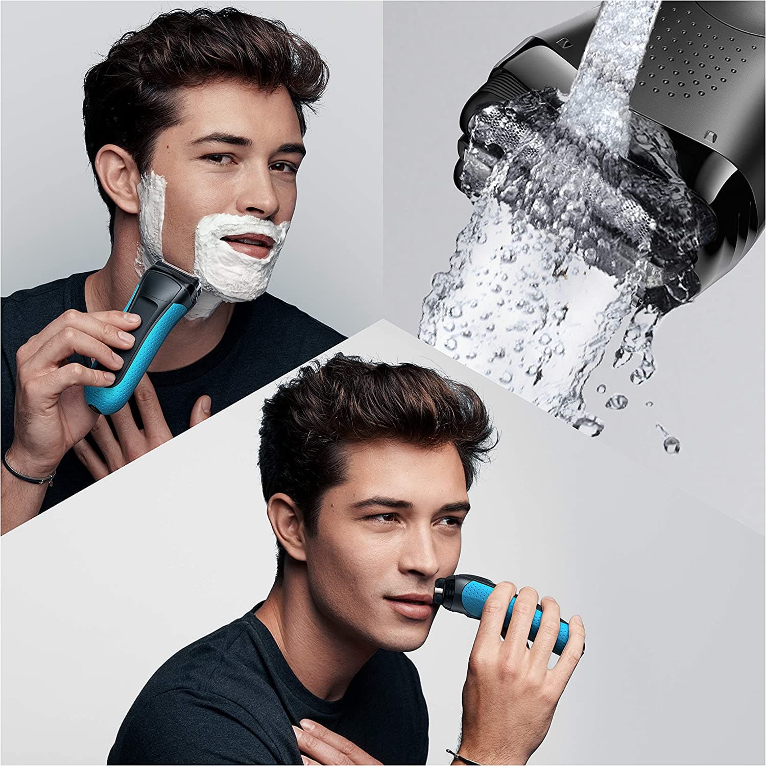 Braun Series 3 Electric Shaver For Men - Black/Blue - 3