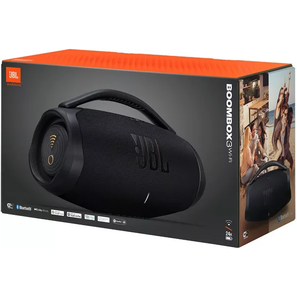 JBL Boombox 3 WiFi Portable Wireless Speaker - Black - 8