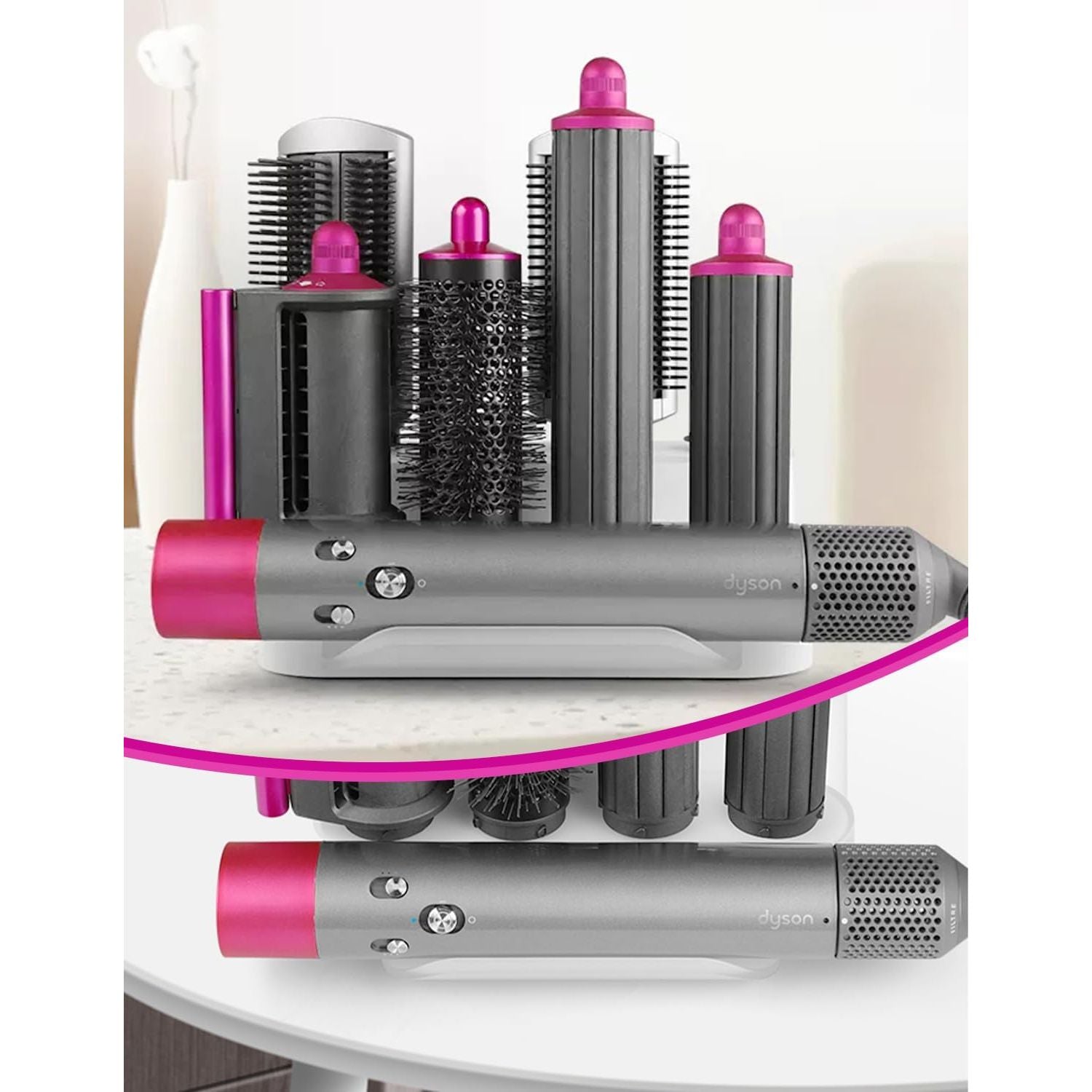 Dyson Airwrap display stand (White/Fuchsia) - 5