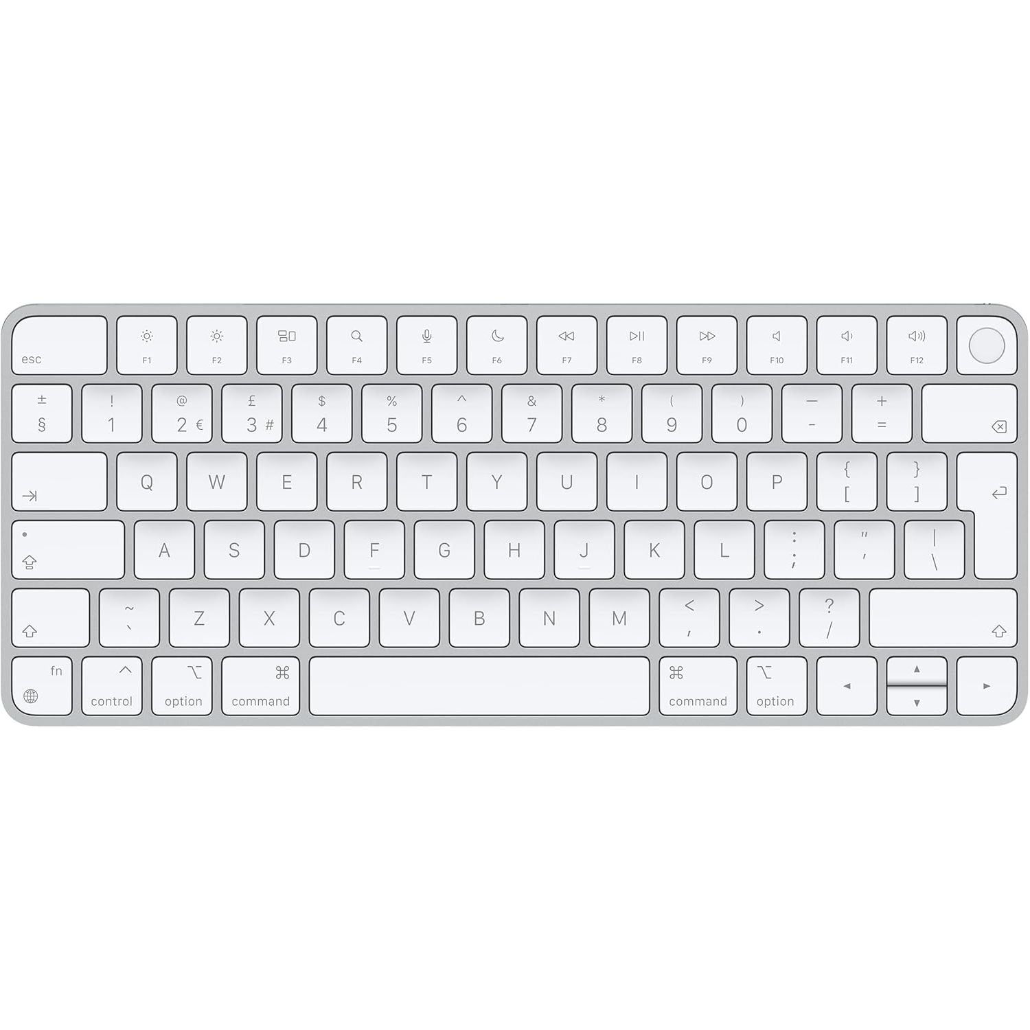 Apple Magic Keyboard with Touch ID: Bluetooth, rechargeable. Works with Mac computers silicon; British English, white keys with varities of Colours - 3