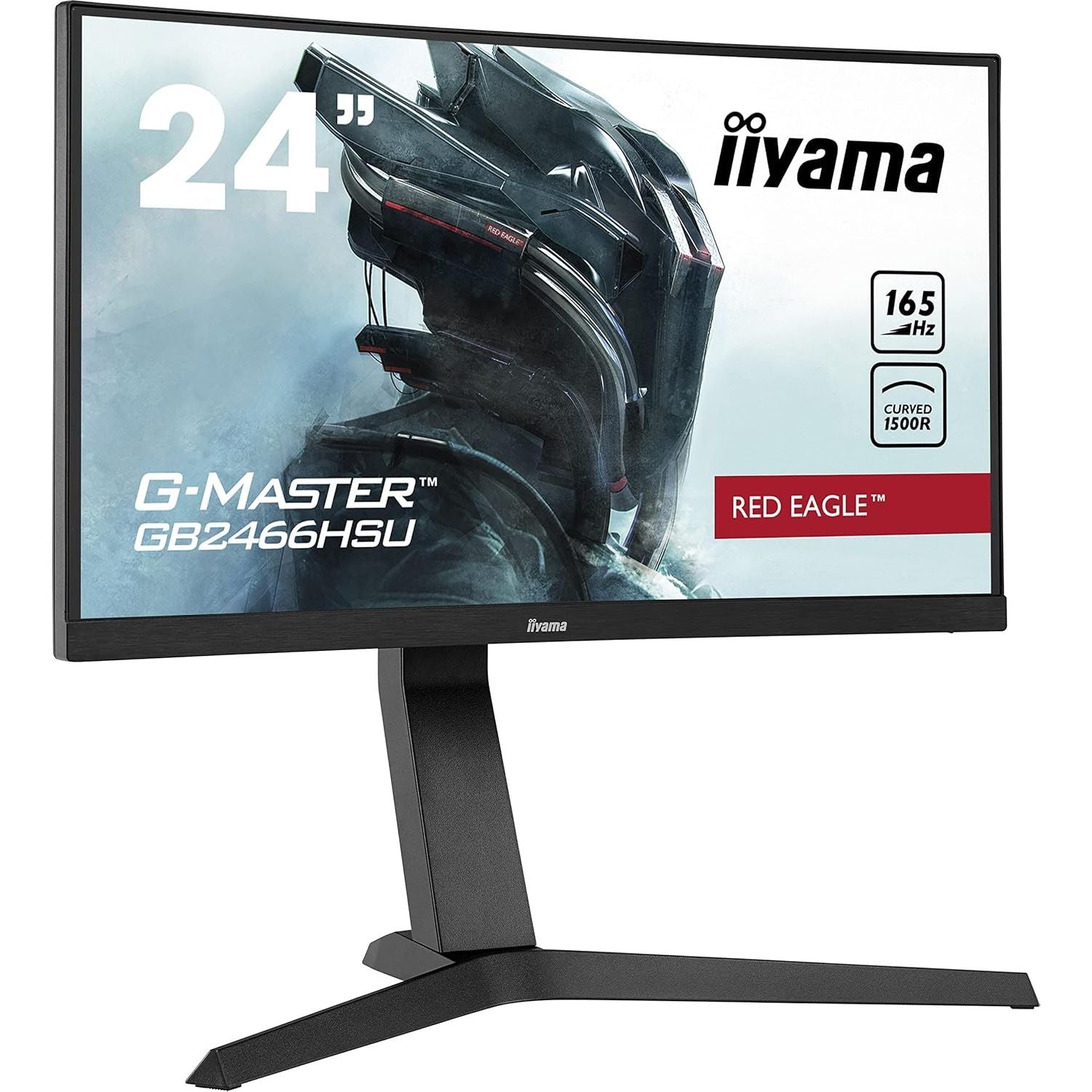 iiyama G-Master Curved 23.6 Inch Full HD,HDMI/DisplayPort, Built-in Speakers, Adjustable Stand-GB2466HSU-B1 - 1