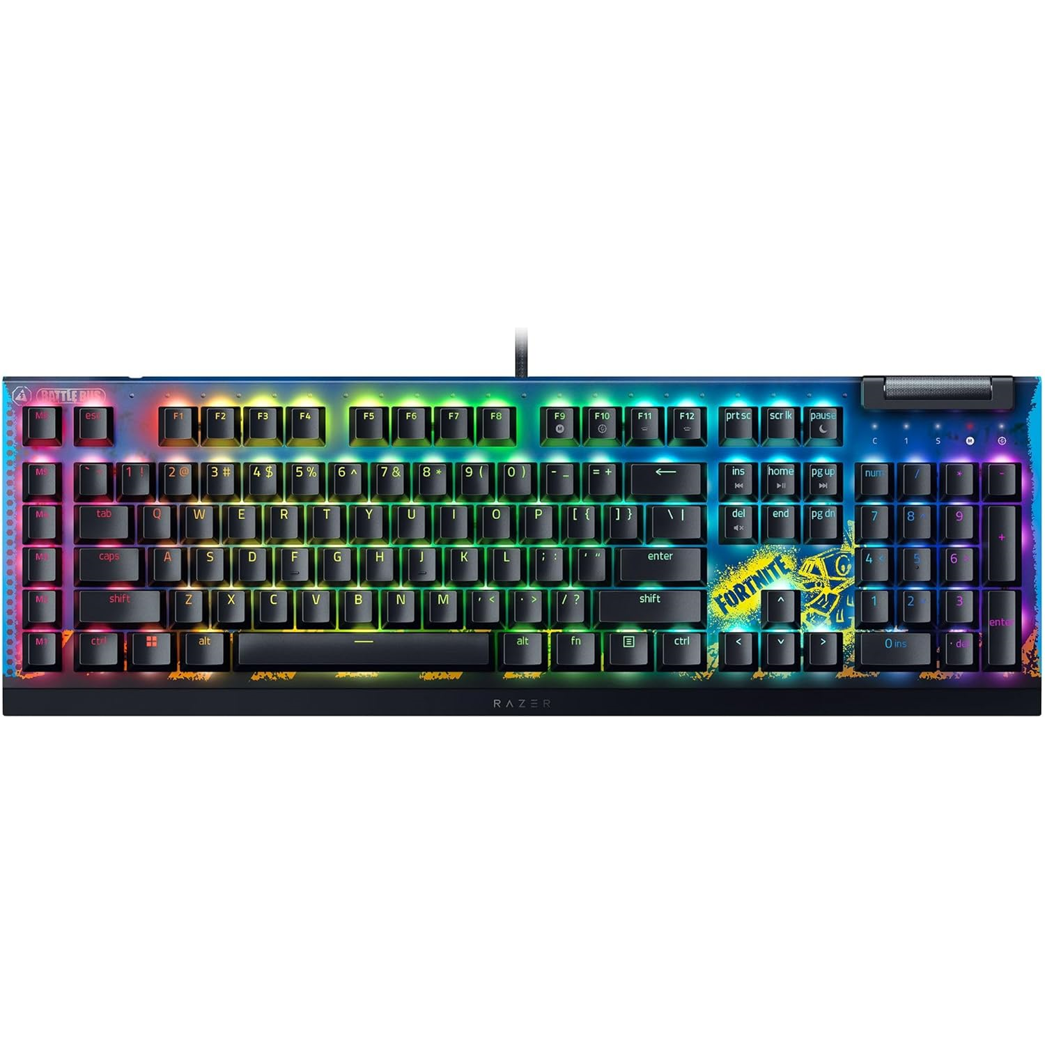 RAZER BlackWidow V4 X Mechanical Gaming Keyboard - Fortnite Edition - Linear (Yellow Switches) US Layout - 1