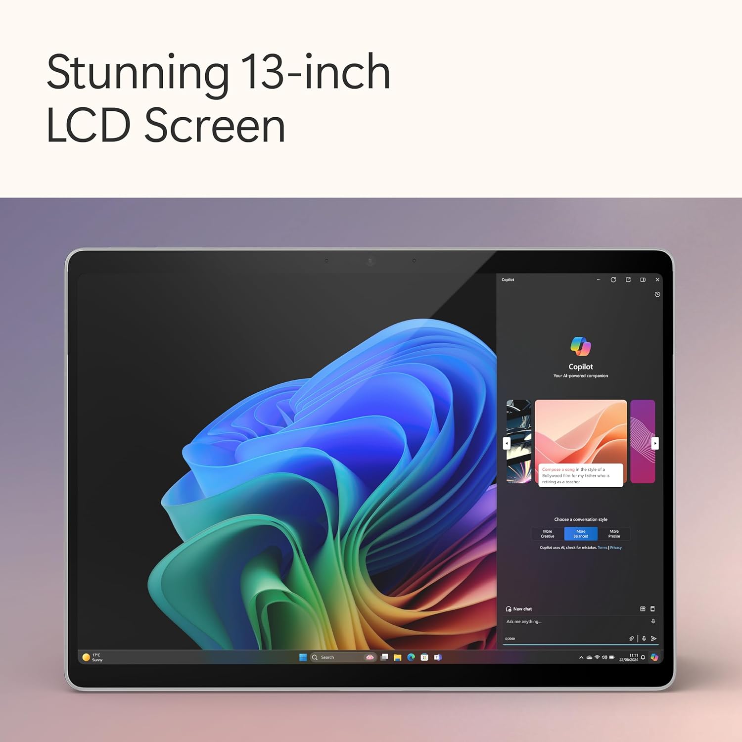 Microsoft Surface Pro 13" RAM 16GB SSD 256 GB Snapdragon® X Plus - Platinum - 4