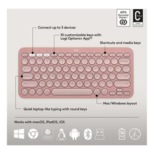 LOGITECH Pebble 2 Combo Wireless Keyboard & Mouse Set - Rose - 4