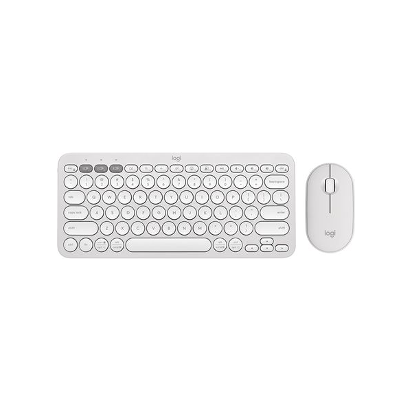 LOGITECH Pebble 2 Combo Wireless Keyboard & Mouse Set - Offwhite - 1