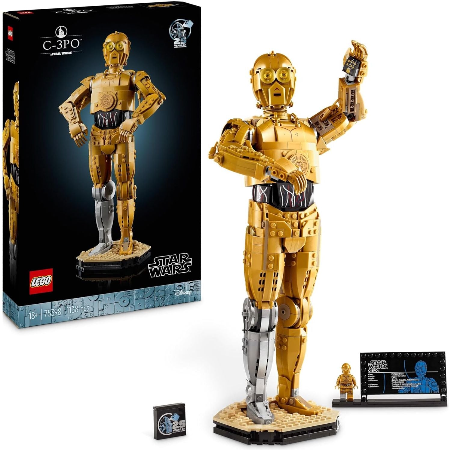 LEGO Star Wars C-3PO Droid Figure Building Set - 75398 - 1