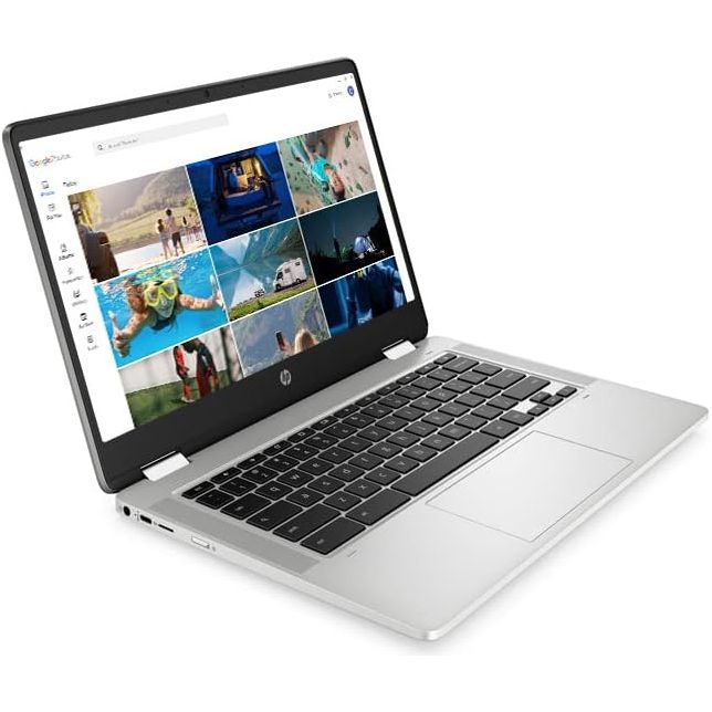 HP Chromebook 14" Laptop PC 14a-ca0005sa, Touch Screen, Intel Celeron, 4GB RAM, 64GB SSD - Mineral silver - 7