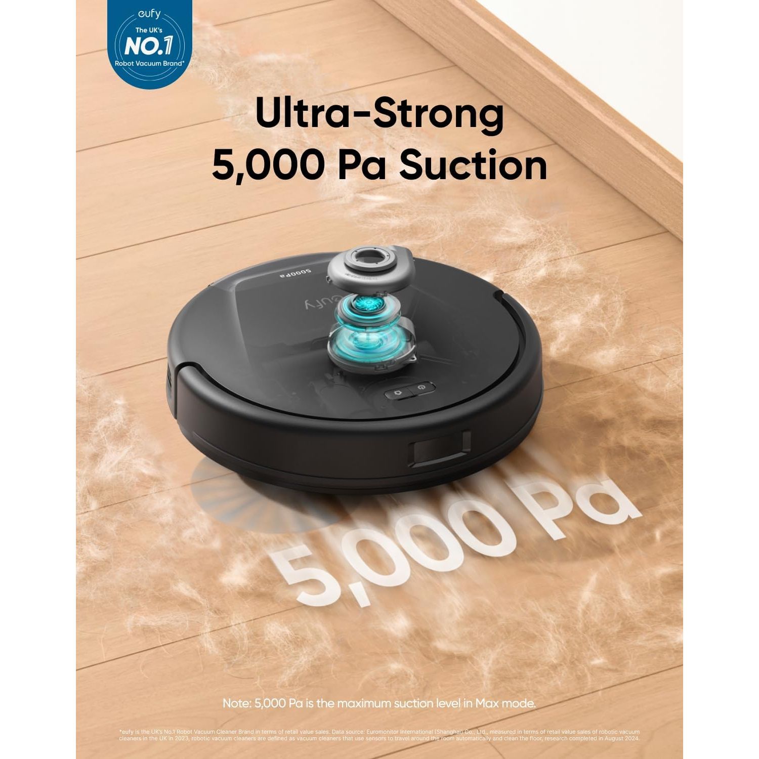 eufy L60 Robot Vacuum Cleaner, Ultra Strong 5,000 Pa, iPath Laser Navigation - Model T2267 - 2