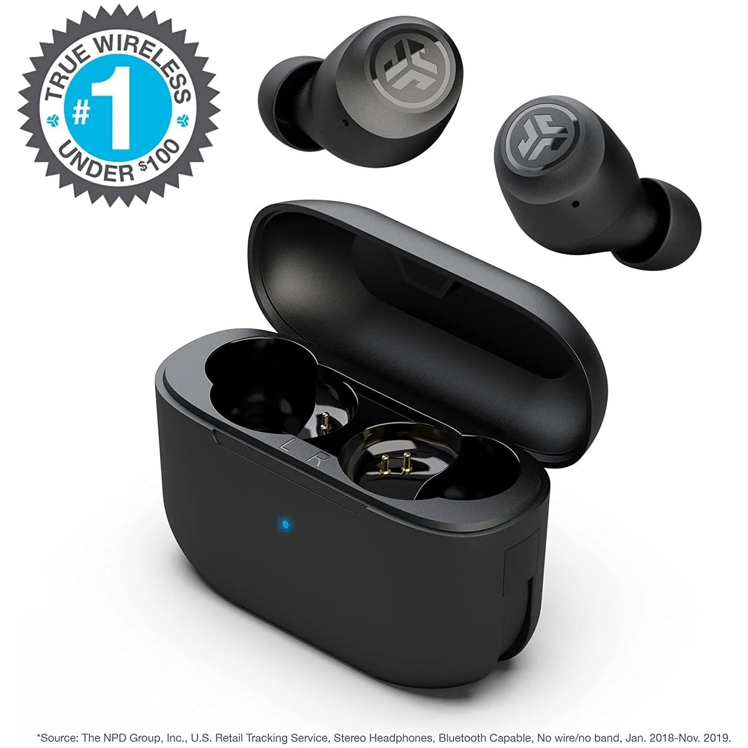JLab GO Air Pop In-Ear True Wireless Earbuds - Black - 2
