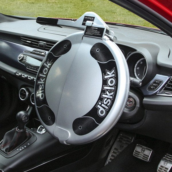 Disklok Gold Edition Small Steering Wheel Full Cover Car Security Lock Police Approved 35cm - 39cm - Silver - 2