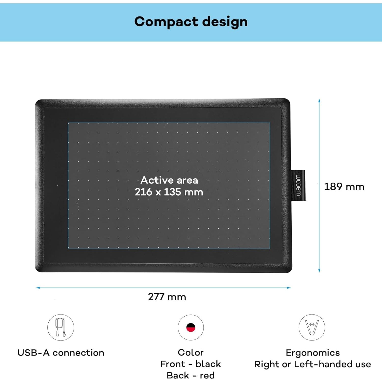 WACOM One By Wacom CTL-672-N 10.9” Graphics Tablet - 3