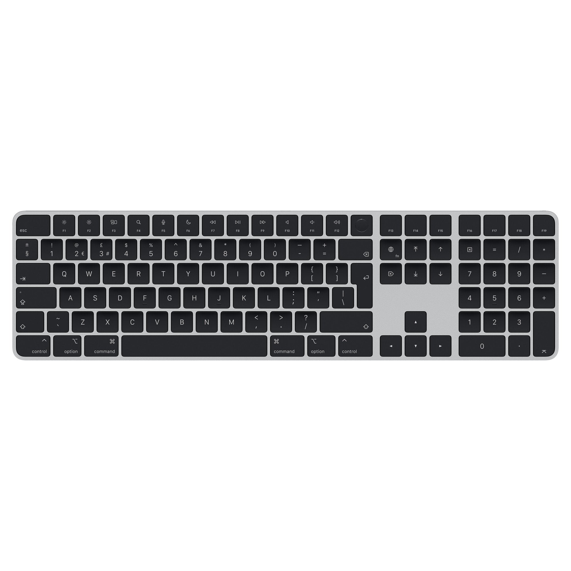 APPLE Magic Wireless Keyboard with Touch ID & Numeric Keypad - Black & Silver - 1