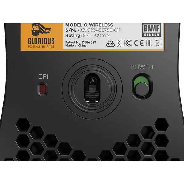 GLORIOUS Model O RGB Wireless Optical Gaming Mouse - Matte Black - 6