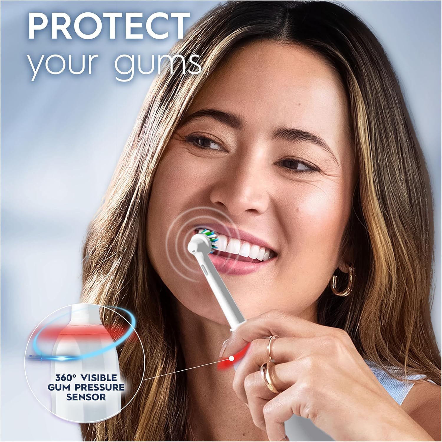 Oral-B Pro Series 3 Pink Electric Toothbrush, 1 Toothbrush Head, 1 Travel Case, Designed by Braun - 2