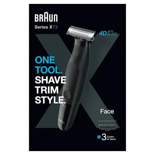 BRAUN Series X XT3100 Wet & Dry Beard Trimmer - Black - 1