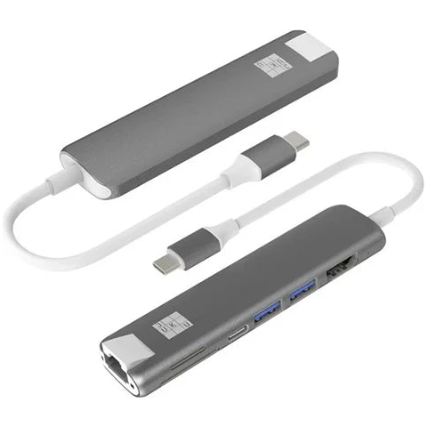 Juku USB-C Multiport Adapter with Ethernet 7 in 1 - 1