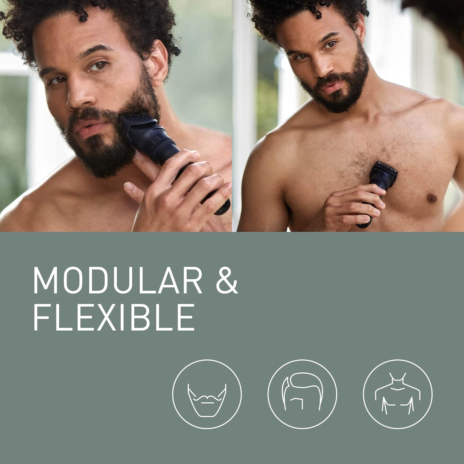 Panasonic ER-CKL2, MULTISHAPE Modular Personal Care System, Waterproof Beard and Hair Trimmer with Rechargeable Li-ion Battery, Black - 4