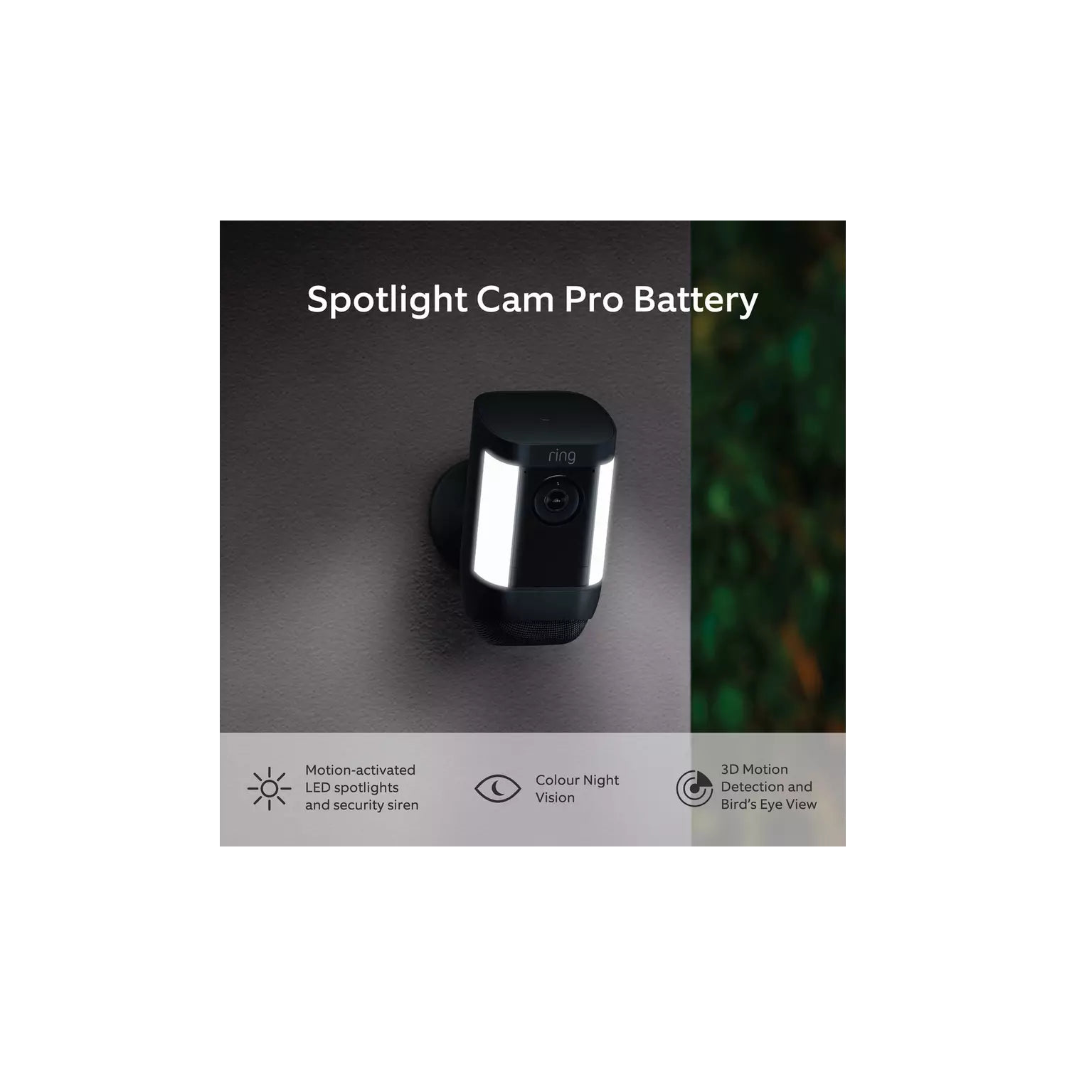 Ring Spotlight Cam Pro Battery Security Camera - Black - 2
