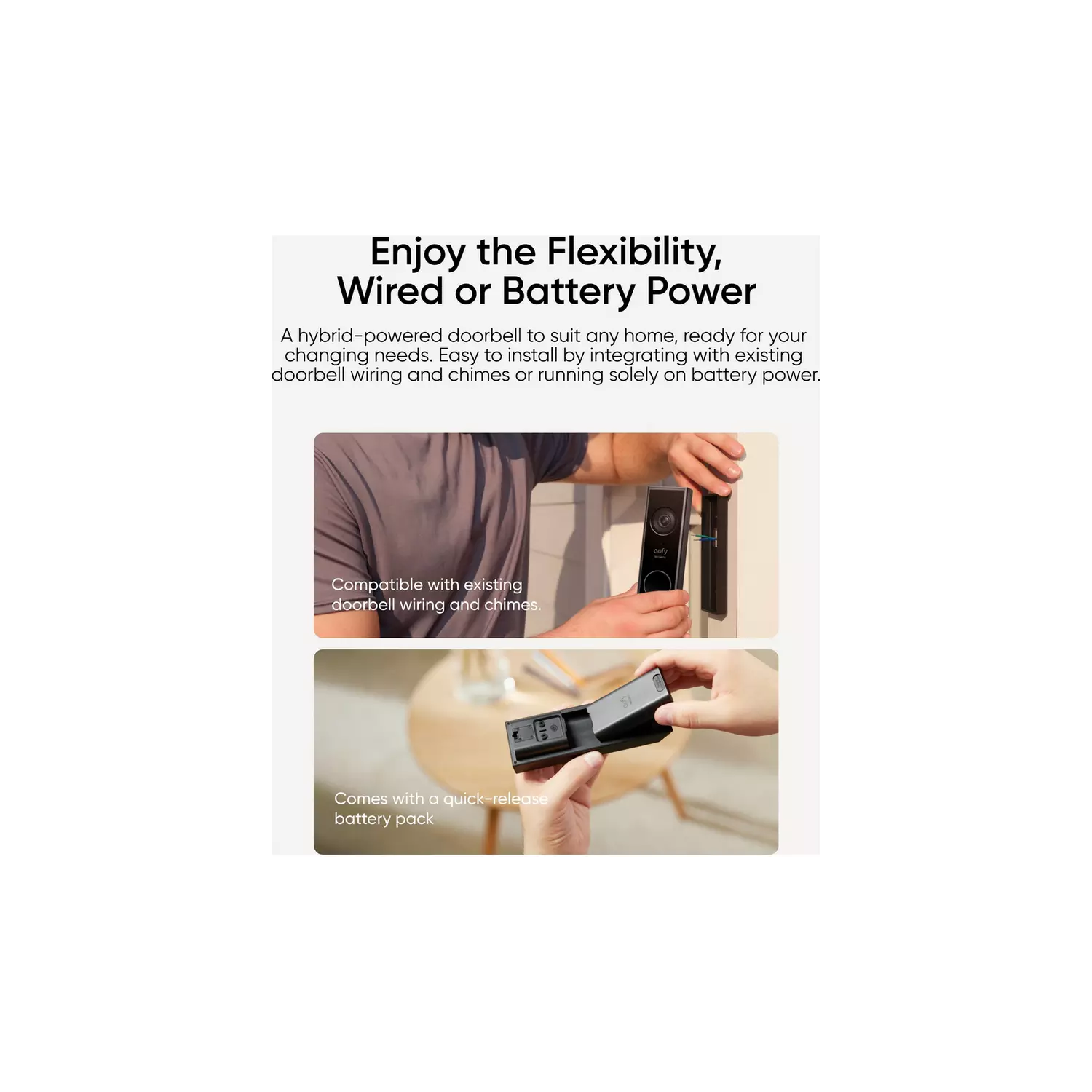 eufy Video Doorbell Dual Camera 2K with Chime - 3