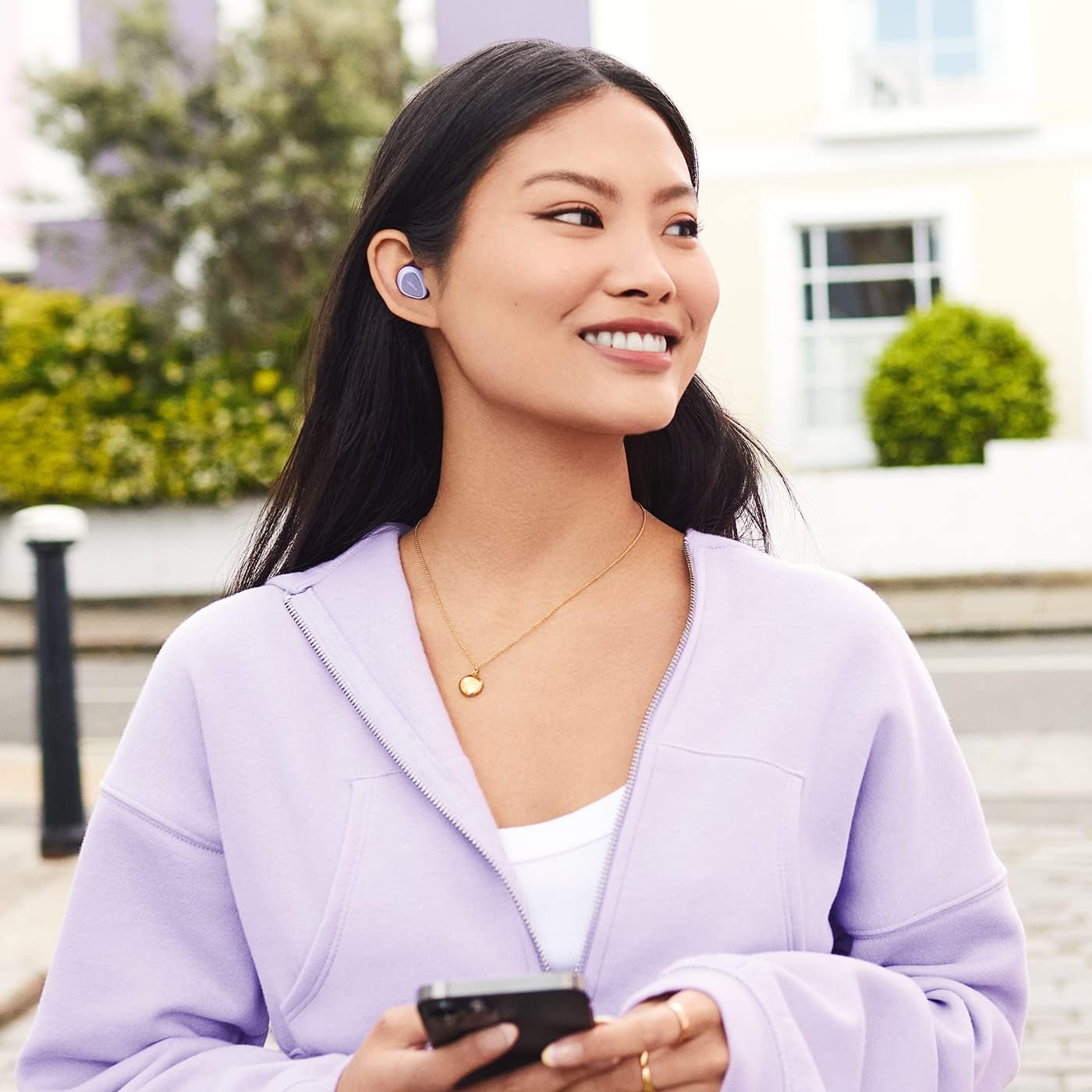 Jabra Elite 4 Wireless Earbuds, Active Noise Cancelling, Discreet and Comfortable Bluetooth Earphones with Spotify Tap Playback, Google Fast Pair, Microsoft Swift Pair and Multipoint - Lilac - 2