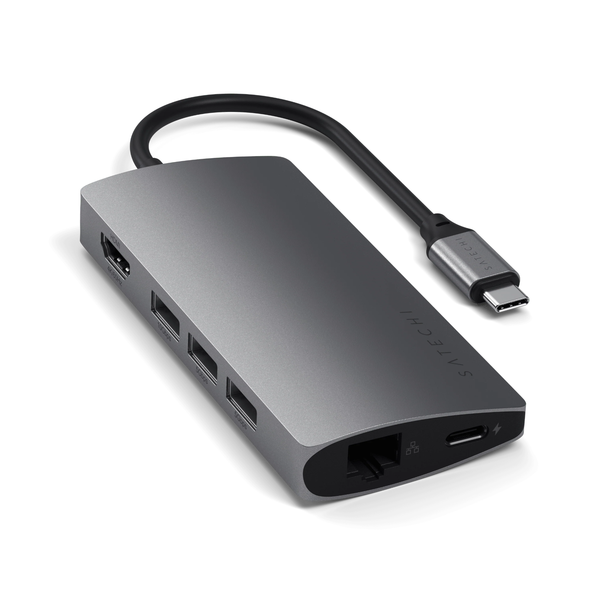 SATECHI Multiport Adapter 4K V2 6-port USB-C Connection Hub - Space Grey - 2