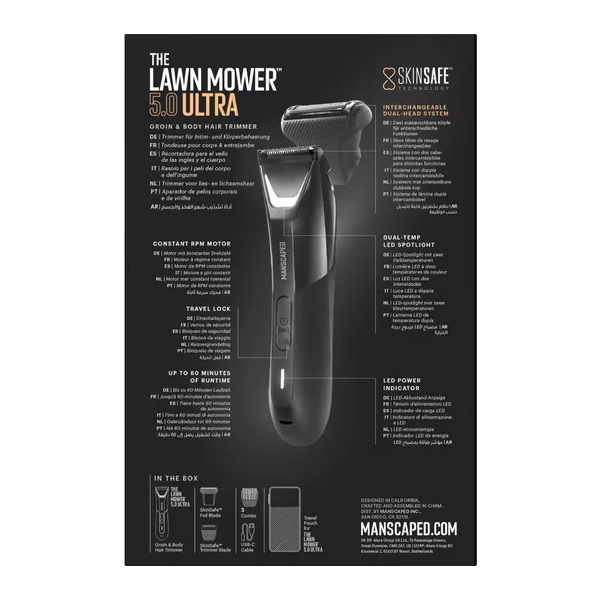 MANSCAPED Lawn Mower 5.0 Ultra Essential Wet & Dry Trimmer Kit - Black - 4