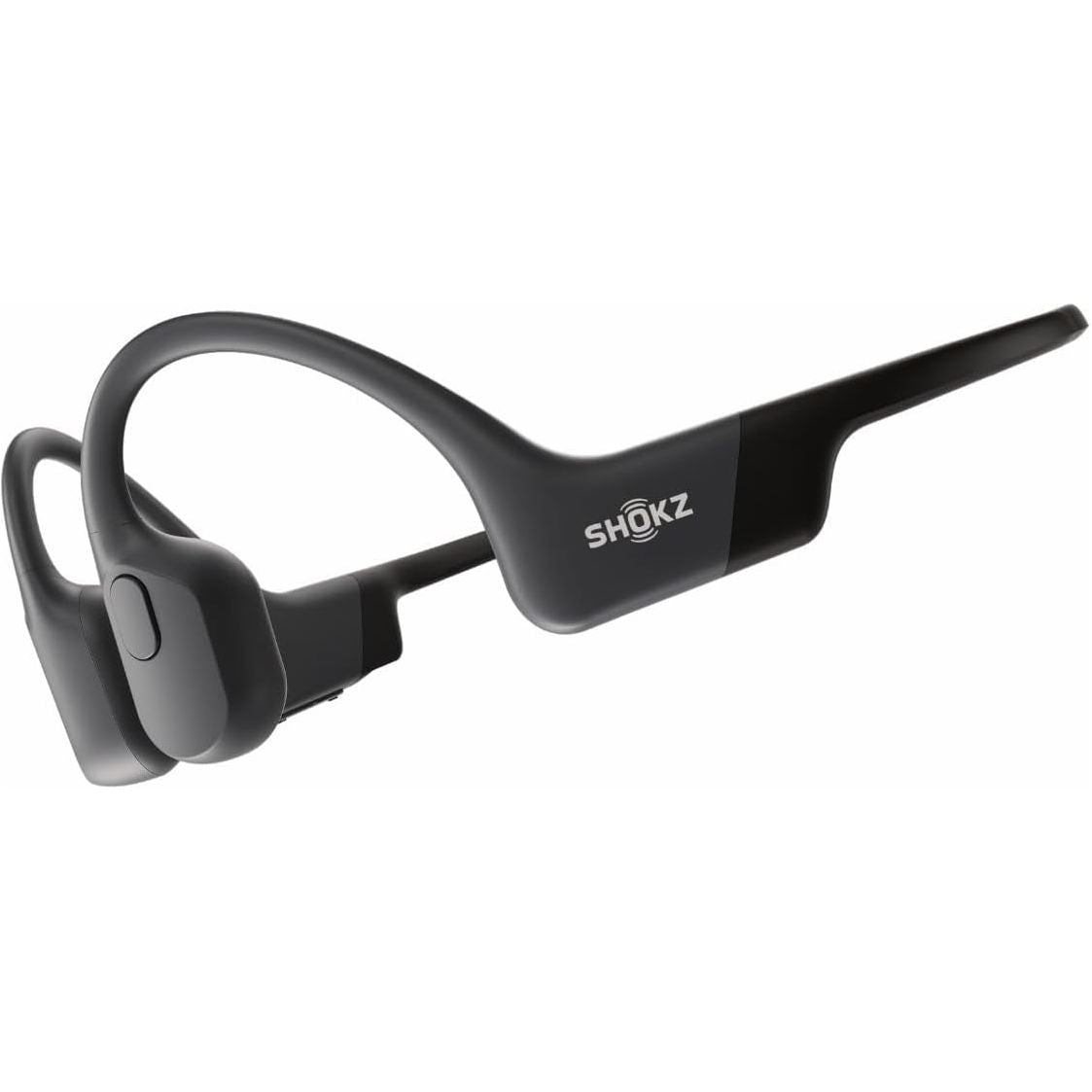 SHOKZ OpenRun Bone Conduction Headphones, Open-Ear Bluetooth Sports Earphones with Mic, IP67 Waterproof Wireless Headset for Running and Workout, 8H Playtime, USB-C - Black, Sport headband - 1
