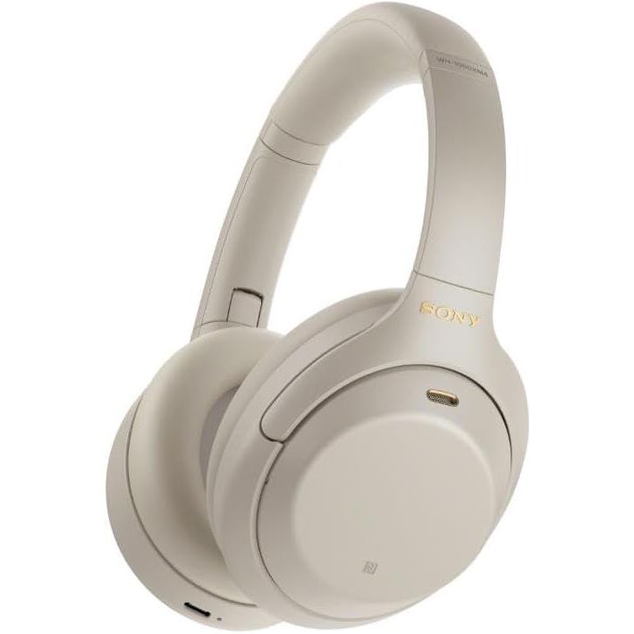 Sony WH-1000XM4 Noise Cancelling Wireless Headphones - 30 hours battery life - Over Ear style - Optimised for Alexa and the Google Assistant - with built-in mic for phone calls - Silver - 2