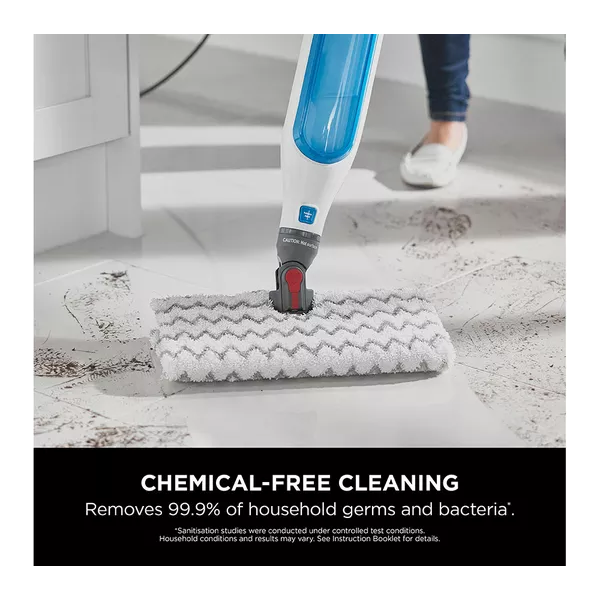 SHARK Klik N' Flip S6001UK Steam Mop - White & Blue - 2