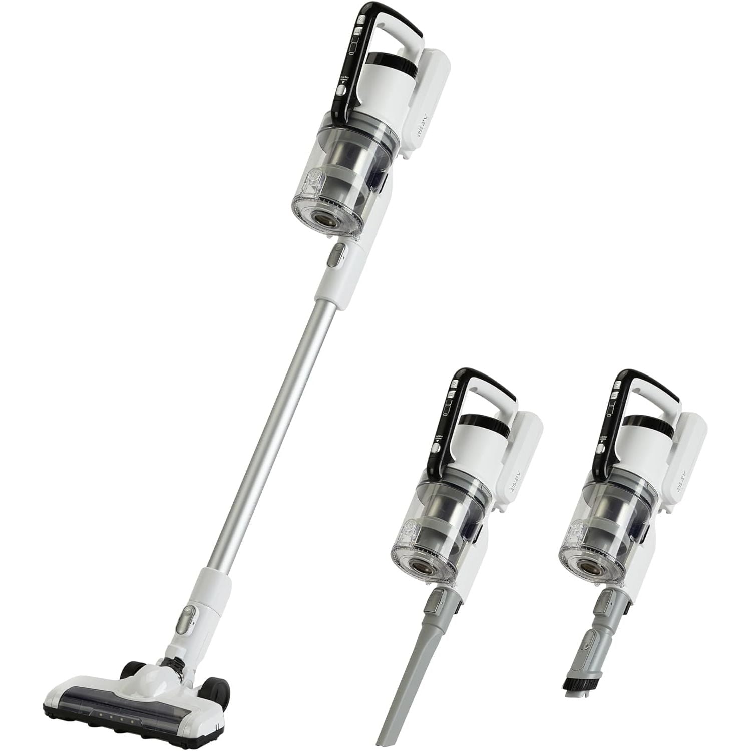 Amazon Basics 2 in 1 Cordless Vacuum Cleaner with DC Motor 150W 0.7L White and Black - 1