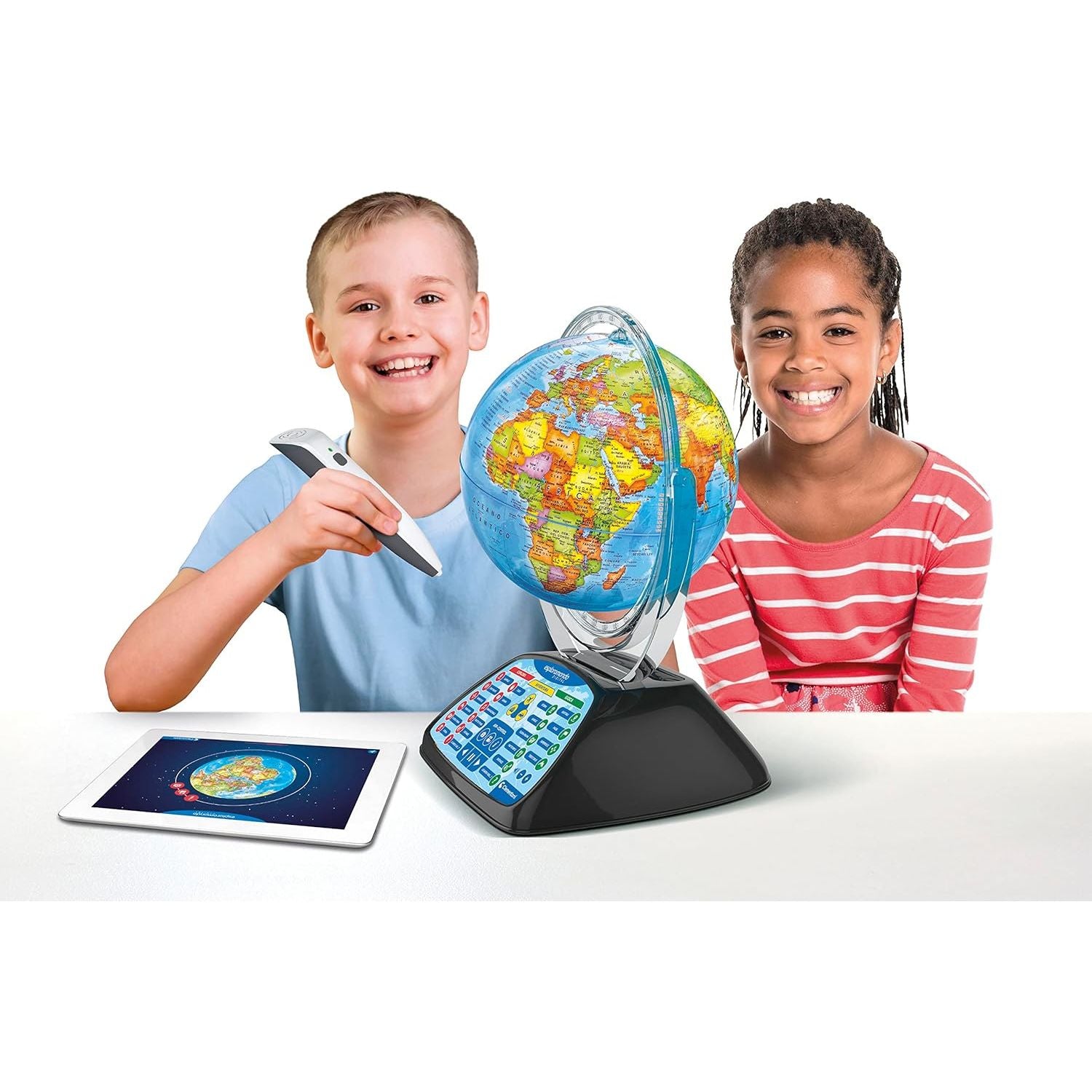 Clementoni Digital Interactive Globe Light-Up World Globe with Talking Pen & App (Ages 7+) - 3