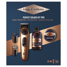 King C. Gillette Gift Set: Beard Trimmer PRO + Face and Beard Cleansing Gel, 60ml + Beard Balm, 25 ml - 1