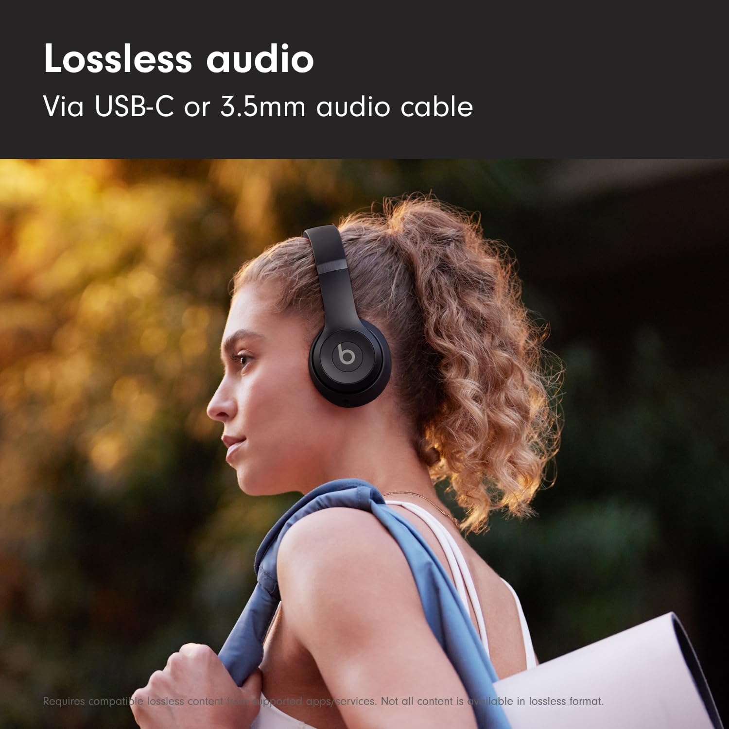 Beats Solo 4 – Wireless Bluetooth On-Ear Headphones, Apple & Android Compatible, Up to 50 hours of Battery Life – Matt Black - 5
