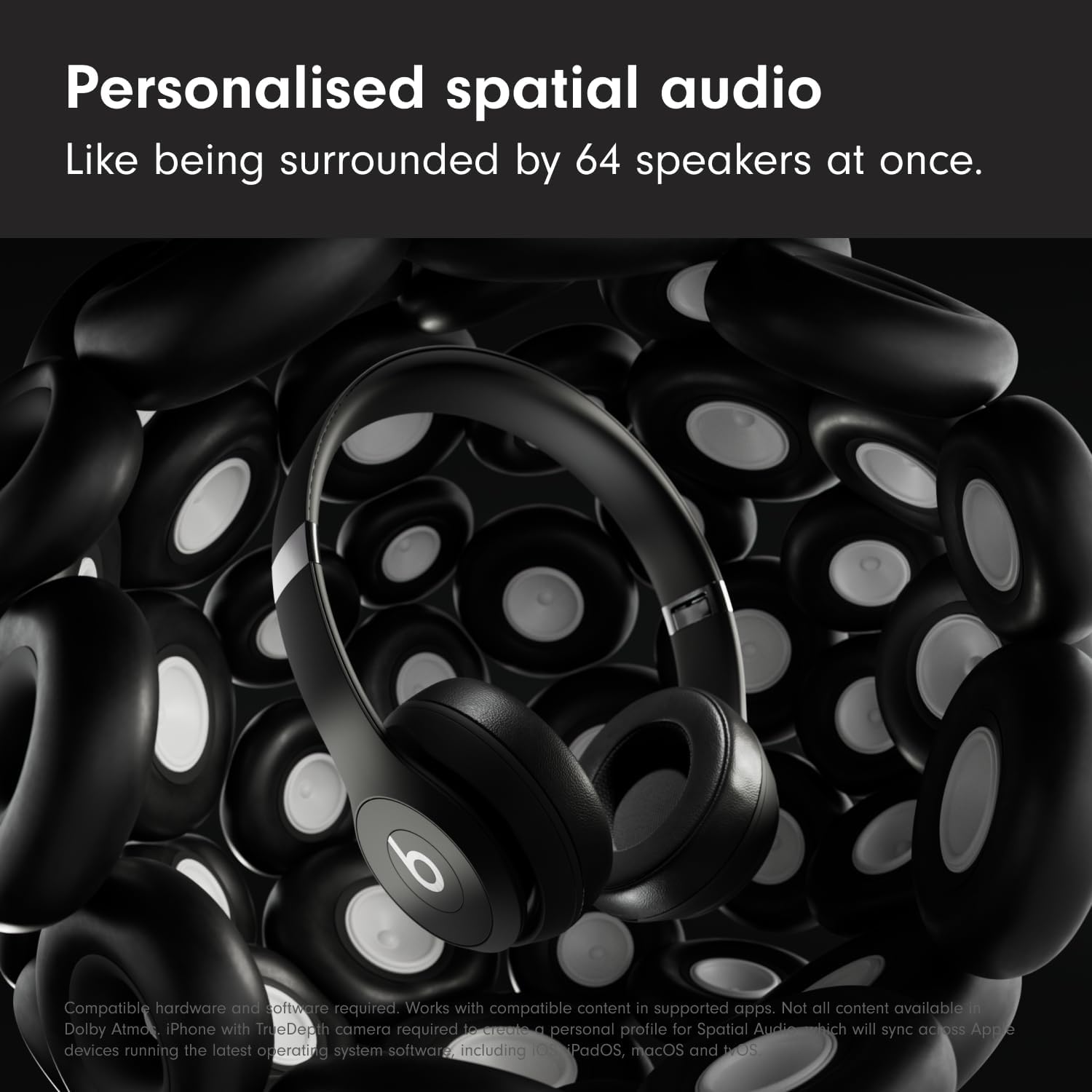 Beats Solo 4 – Wireless Bluetooth On-Ear Headphones, Apple & Android Compatible, Up to 50 hours of Battery Life – Black & Gold - 9