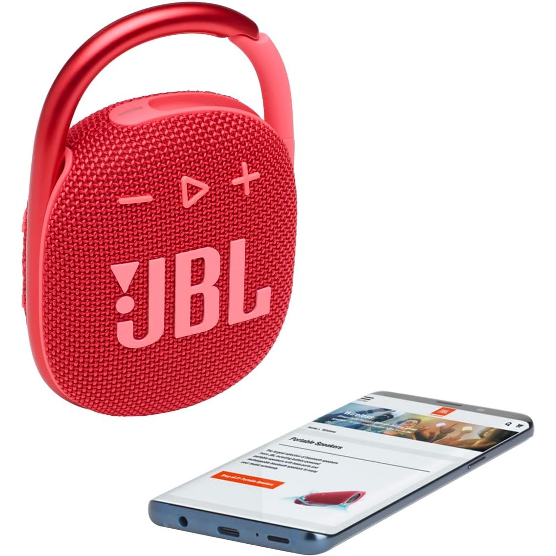 JBL Clip 4 Compact, Rugged, and Powerful Sound Portable Bluetooth Speaker - Red - 3