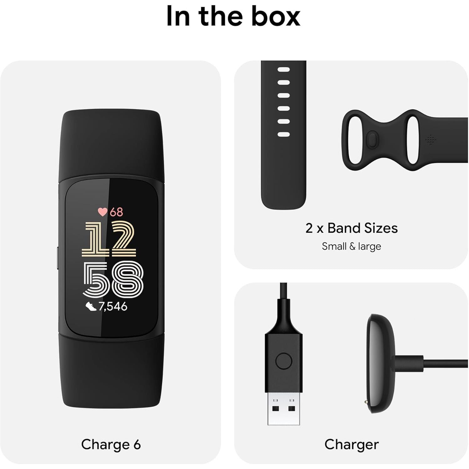 Fitbit Google Charge 6 Activity Tracker with 6-months Premium Membership Included, 7 days battery life and Google Wallet and Google Maps - 2