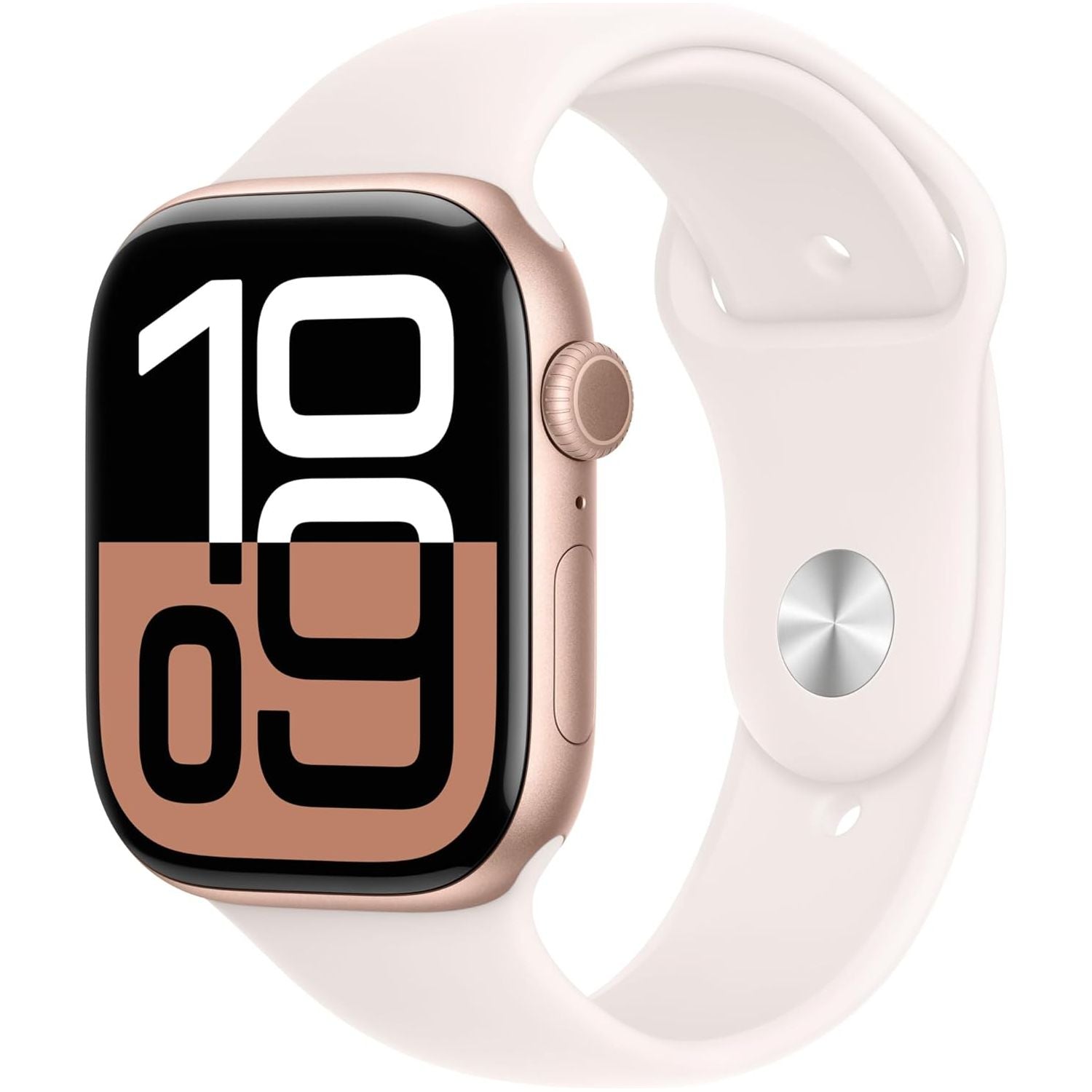 Apple Watch Series 10 GPS 42mm Smartwatch with Rose Gold Aluminium Case with Light Blush Sport Band - S/M. Fitness Tracker, ECG App, Always-On Retina Display, Water Resistant - 3