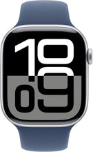 Apple Watch Series 10 GPS 46 mm Smartwatch with Silver Aluminium Case with Denim Sport Band - M/L. Fitness Tracker, ECG App, Always-On Retina Display, Water Resistant - 2