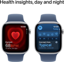Apple Watch Series 10 GPS 46 mm Smartwatch with Silver Aluminium Case with Denim Sport Band - M/L. Fitness Tracker, ECG App, Always-On Retina Display, Water Resistant - 4