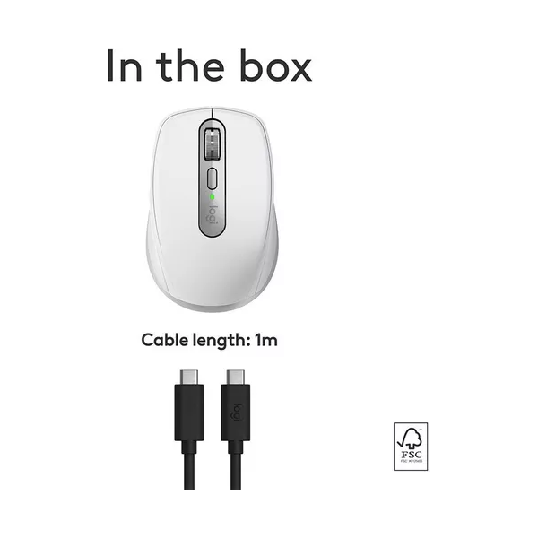 LOGITECH MX Anywhere 3S for Mac Wireless Darkfield Mouse - Pale Grey - 6